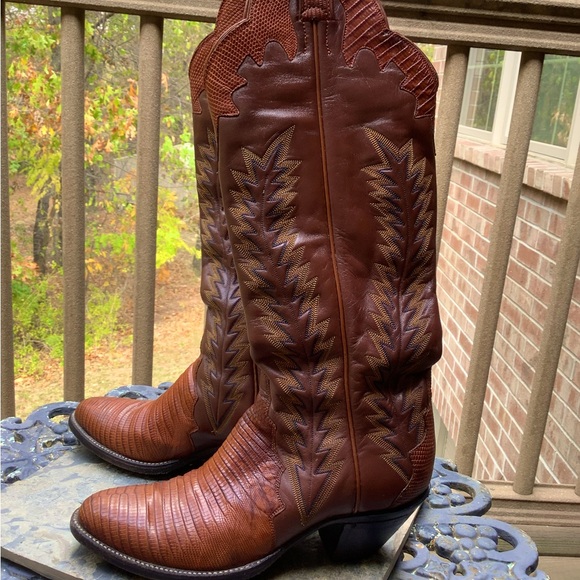 Vintage Panhandle Slim Brown Western Boots Women’s Size 6 Narrow - Picture 3 of 15